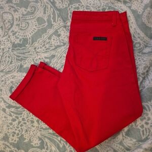 Calvin Klein Jeans Red High-Rise Jeans